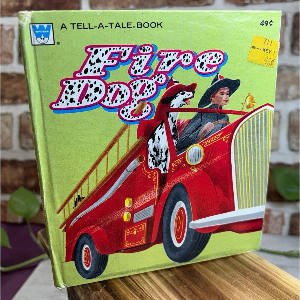 VTG 1951 Whitman Tell-a-Tale Book, Fire Dog, Hardcover by Lee Julian